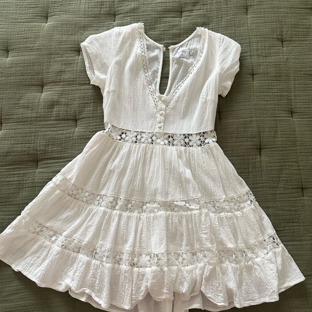 Princess Polly White Lace Mini Dress
